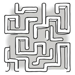 A simple two-dimensional maze designed for an 8-year-old child