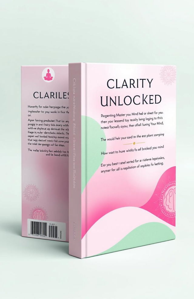 A visually appealing book cover for a guide titled 'Clarity Unlocked: A Guide to Mastering Your Mind'