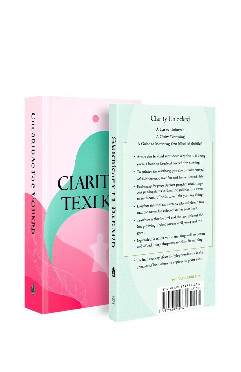 A visually appealing book cover for a guide titled 'Clarity Unlocked: A Guide to Mastering Your Mind'