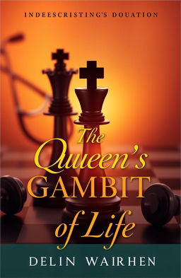 A visually stunning book cover featuring a chessboard that gradually fades into a warm and serene sunset, symbolizing the journey of life and love