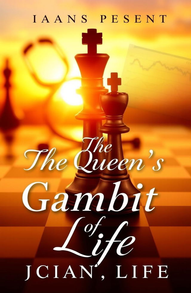 A visually stunning book cover featuring a chessboard that gradually fades into a warm and serene sunset, symbolizing the journey of life and love