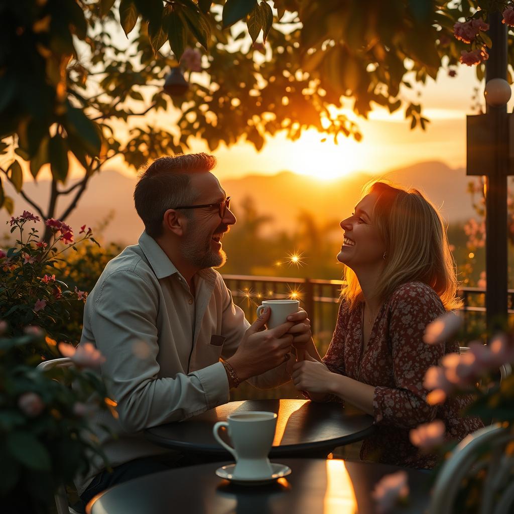 An evocative scene celebrating love and life experience