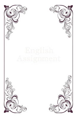 A visually appealing assignment book cover design featuring the title 'English Assignment' prominently displayed in a focused and elegant font