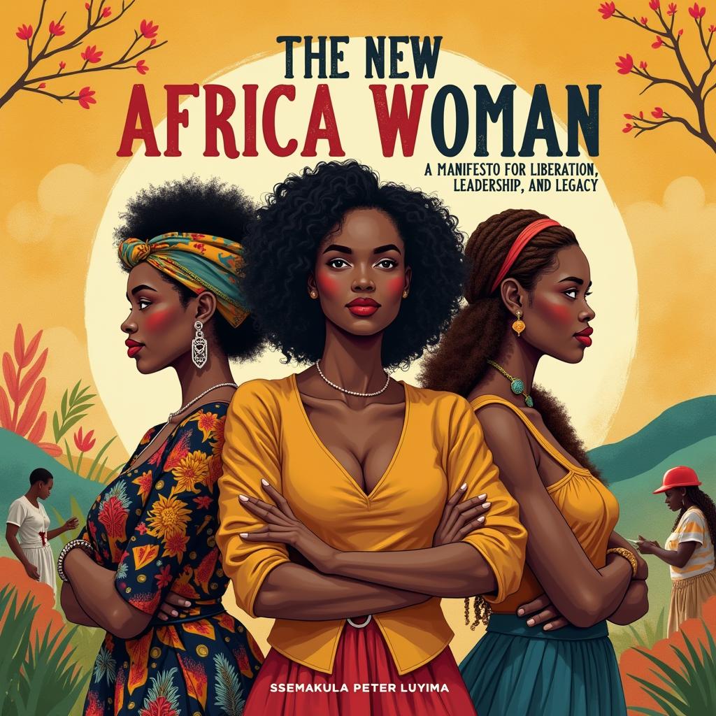 A captivating book cover design featuring three real African women, each representing diversity and empowerment