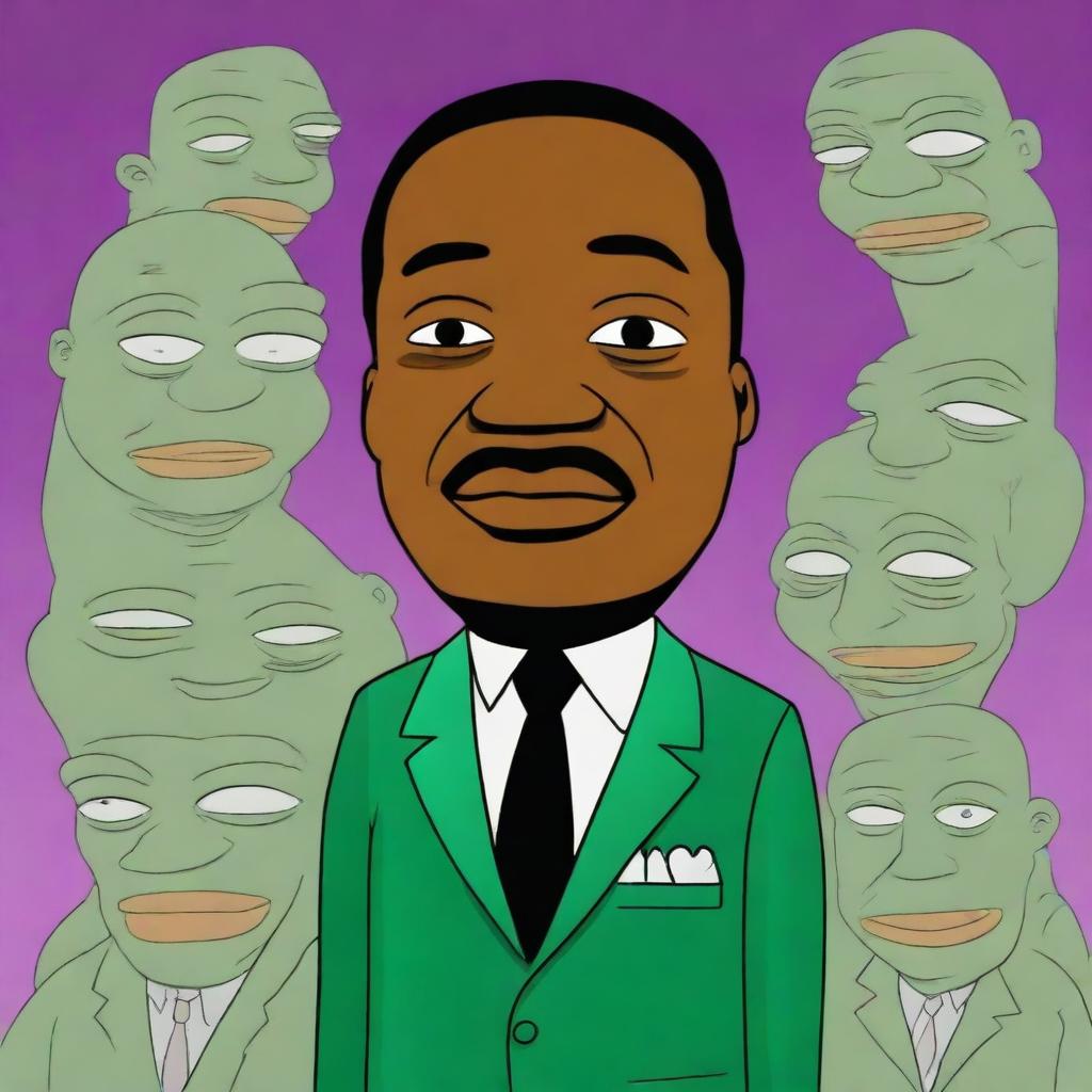 This is a digital art piece featuring Martin Luther King Jr