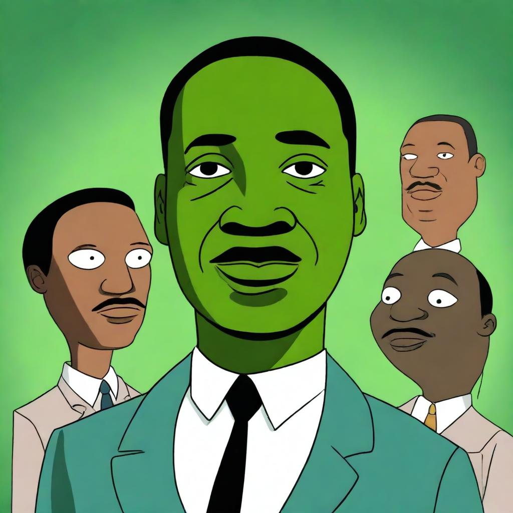 This is a digital art piece featuring Martin Luther King Jr