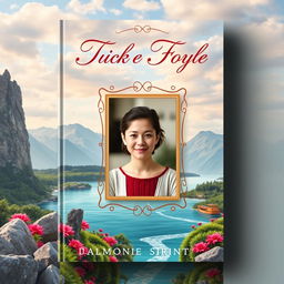 Design a book cover featuring a captivating background scene related to the book's theme, with an elegant title font prominently displayed at the top