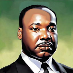 This is a hyper-realistic digital painting of Martin Luther King Jr