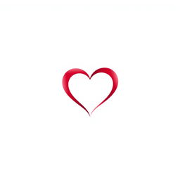 A minimalistic logo for a dating site featuring a heart symbol, designed on a clean white background