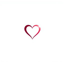 A minimalistic logo for a dating site featuring a heart symbol, designed on a clean white background