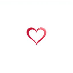 A minimalistic logo for a dating site featuring a heart symbol, designed on a clean white background