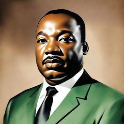 This is a hyper-realistic digital painting of Martin Luther King Jr