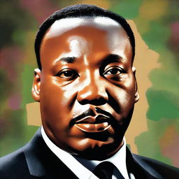 This is a hyper-realistic digital painting of Martin Luther King Jr