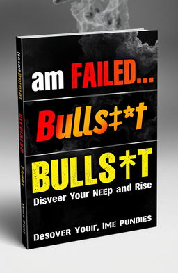 A book cover design featuring a bold and thought-provoking title split into three sections