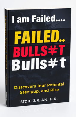 A book cover design featuring a bold and thought-provoking title split into three sections