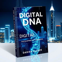 A captivating book cover design for 'Digital DNA: The Blueprint of Tomorrow'