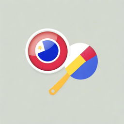 A high-quality digital logo that combines a 3D frying pan and the Philippine flag