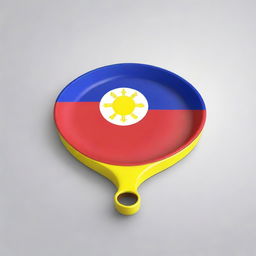 A high-quality digital logo that combines a 3D frying pan and the Philippine flag