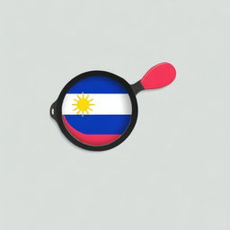 A high-quality digital logo that combines a 3D frying pan and the Philippine flag