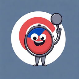 A fun, cartoon-style logo featuring a characterised 3D frying pan with a face, hands, and legs, posed confidently in front of a proudly displayed Philippine flag