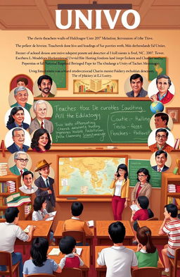 A historical overview of the teachers at Univo (Universidad de El Salvador), showcasing their contributions to education, notable achievements, and personal anecdotes that shaped their teaching philosophy