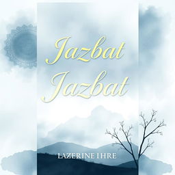 A book cover design featuring the title 'Jazbat' prominently displayed in elegant, flowing typography