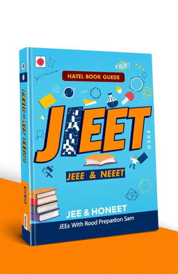 A creative and engaging book cover design for a guide titled 'JEET' for JEE and NEET exam preparation