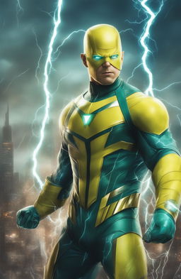 A 32k HD digital art poster of Electro from the Marvel universe, designed for a 200mm format