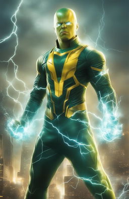 A 32k HD digital art poster of Electro from the Marvel universe, designed for a 200mm format