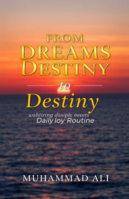 A captivating book cover design for the title 'From Dreams to Destiny: Mastering Your Daily Routine'