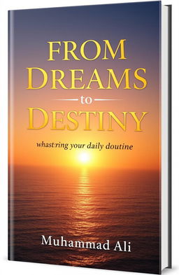 A captivating book cover design for the title 'From Dreams to Destiny: Mastering Your Daily Routine'