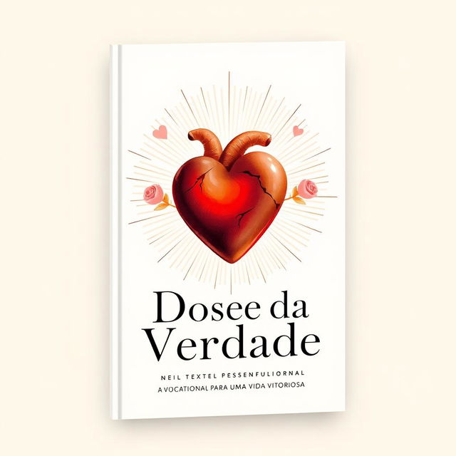 A book cover design in nude color featuring the title 'Doses da Verdade - Devocional para uma Vida Vitoriosa'