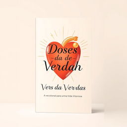 A book cover design in nude color featuring the title 'Doses da Verdade - Devocional para uma Vida Vitoriosa'