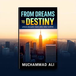 A sleek and modern book cover design for 'From Dreams to Destiny: Mastering Your Daily Routine'