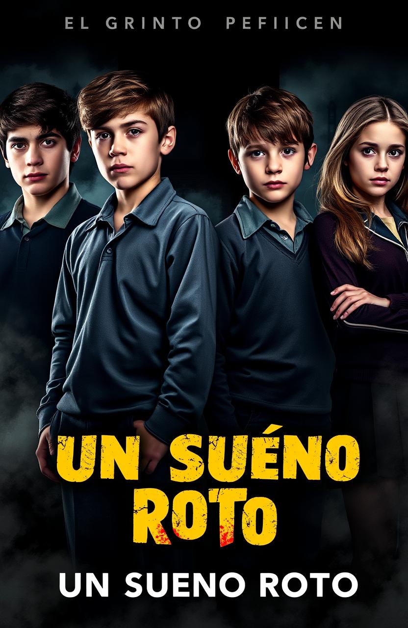 The poster features the main cast: Ramiro, Andrea, Lucas, and Rebeca, all portrayed as young teenagers in school uniforms