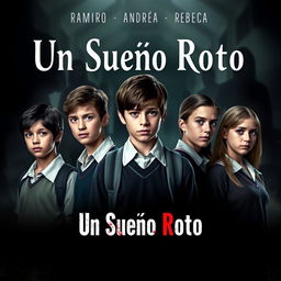 The poster features the main cast: Ramiro, Andrea, Lucas, and Rebeca, all depicted as youthful teenagers in school uniforms