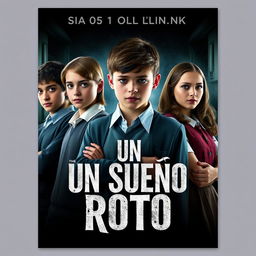 The poster features the main cast: Ramiro, Andrea, Lucas, and Rebeca, all depicted as youthful teenagers in school uniforms