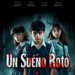 The poster features the main cast: Ramiro, Andrea, Lucas, and Rebeca, all depicted as youthful teenagers in school uniforms