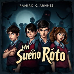 The poster showcases the main cast: Ramiro, Andrea, Lucas, and Rebeca, all represented as youthful teenagers dressed in school uniforms