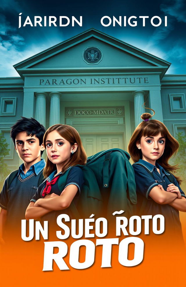 A poster featuring the main cast of characters: Ramiro, Andrea, Lucas, and Rebeca, all depicted as young students wearing school uniforms