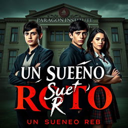 A poster featuring the main cast: Ramiro, Andrea, Lucas, and Rebeca, all 16 years old, dressed in school uniforms