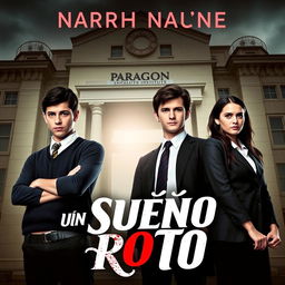 A poster featuring the main cast: Ramiro, Andrea, Lucas, and Rebeca, all 16 years old, dressed in school uniforms