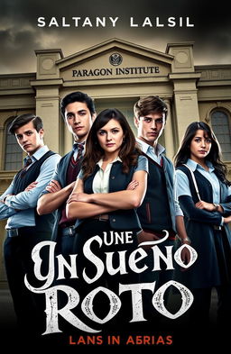 The poster features the main cast, Ramiro, Andrea, Lucas, and Rebeca, all youthful characters around 16 years old, wearing stylish school uniforms