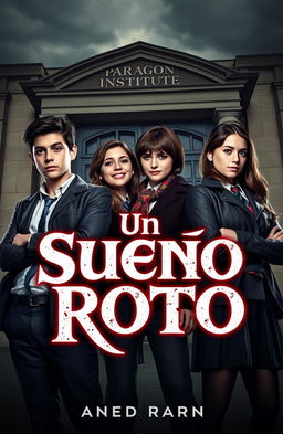 The poster features the main cast, Ramiro, Andrea, Lucas, and Rebeca, all youthful characters around 16 years old, wearing stylish school uniforms