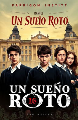 The poster features the main cast: Ramiro, Andrea, Lucas, and Rebeca, all 16 years old, wearing school uniforms