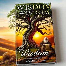 A stunning and thought-provoking book cover that embodies the concept of wisdom