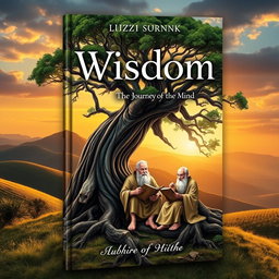 A stunning and thought-provoking book cover that embodies the concept of wisdom