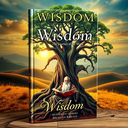 A stunning and thought-provoking book cover that embodies the concept of wisdom