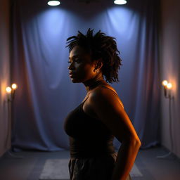An impactful and sensitive image showing the strength and resilience of black women, highlighting themes of survival and empowerment
