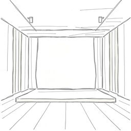 A simple, virtual stage background designed for placing a character in a digital environment